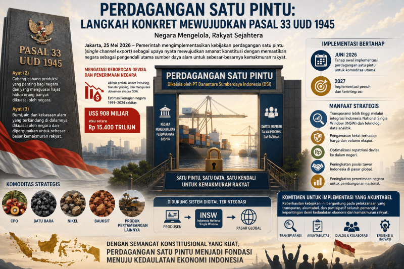 Perdagangan Satu Pintu: Langkah Konkret Mewujudkan Pasal 33 UUD 1945