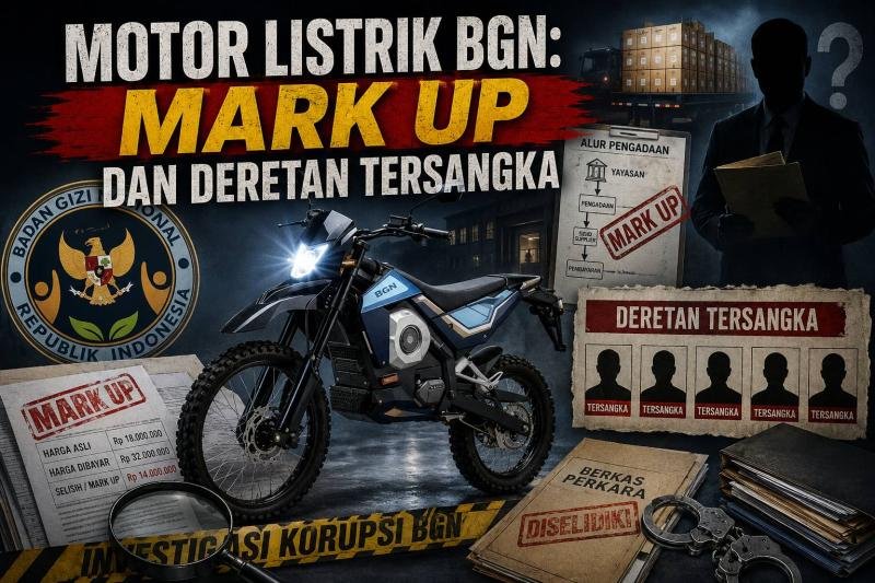 Motor Listrik BGN: Mark Up dan Deretan Tersangka