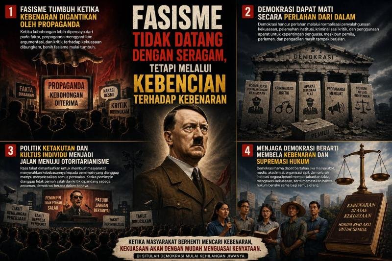 Fasisme tidak Datang dengan Seragam, Tetapi Melalui Kebencian terhadap kebenaran